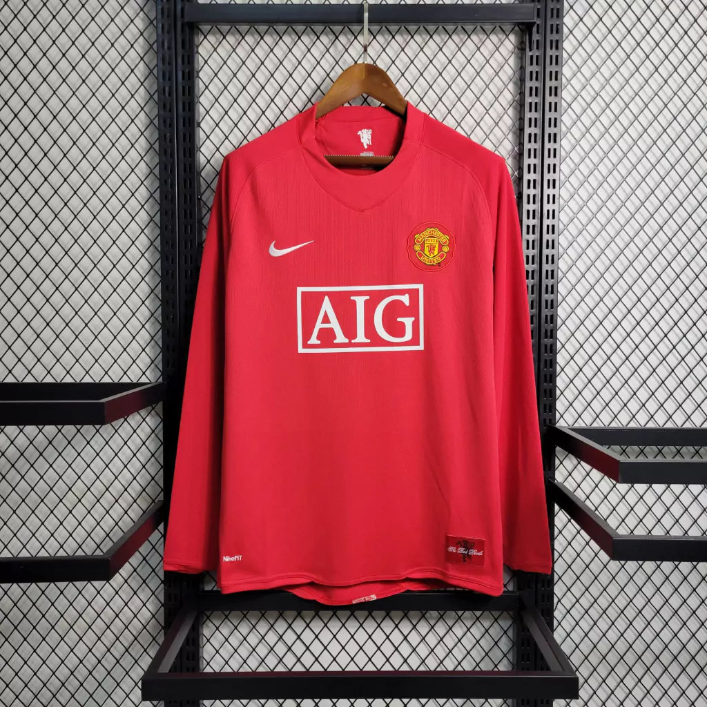 Manchester United 2007/08 Home Long Sleeve